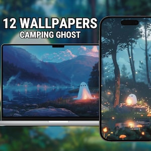Cute ghosts wallpaper halloween wallpaper lofi wallpaper plants wallpapers 4k wallpaper aesthetic desktop wallpaper cute wallpaper boho ios