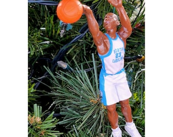 Michael Jordan North Carolina Tar Heels Basketball Xmas Tree Ornament jersey #23