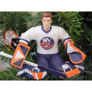 John Vanbiesbrouck NY New York Islanders  Hockey NHL Xmas Tree Ornament Jersey