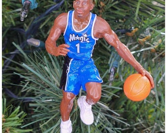 Penny Hardaway Orlando Magic NBA Basketball Xmas Tree Ornament vtg Jersey #1