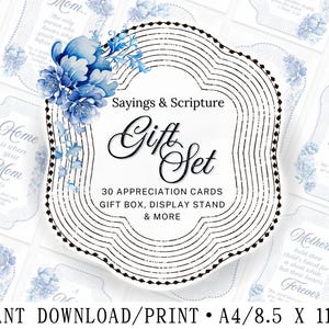 Coffret cadeau Cartes de remerciement pour maman Cartes bibliques Chinoiseries chrétiennes Cadeau de dernière minute Maman Bon d'achat imprimable Cartes chinoises affirmations