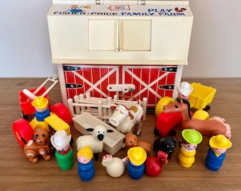 Vintage Fisher Price Farm Animals and People: Collectible Toys