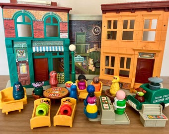 Vintage Sesame Street Fisher Price Little People Collectibles and Furniture