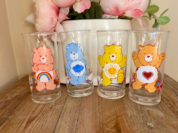 Vintage Care Bear Glasses 1983 Pizza Hut: Collectible Tumblers