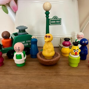 Vintage Fisher Price Little People, Play and Pretend, Collectible Fisher Price, Sesame Street Little People