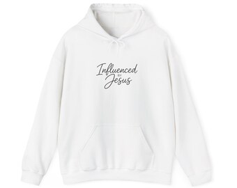 Sudadera con capucha Influenciada por Jesús / Sudadera con texto cristiano sobre la fe