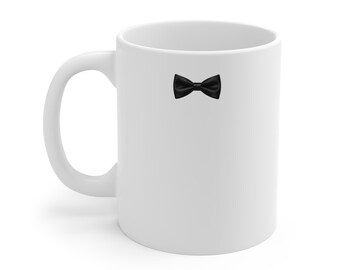Taza de café con pajarita negra - 325 ml
