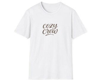 Camiseta Cozy Crew / estampado acogedor, tonos neutros