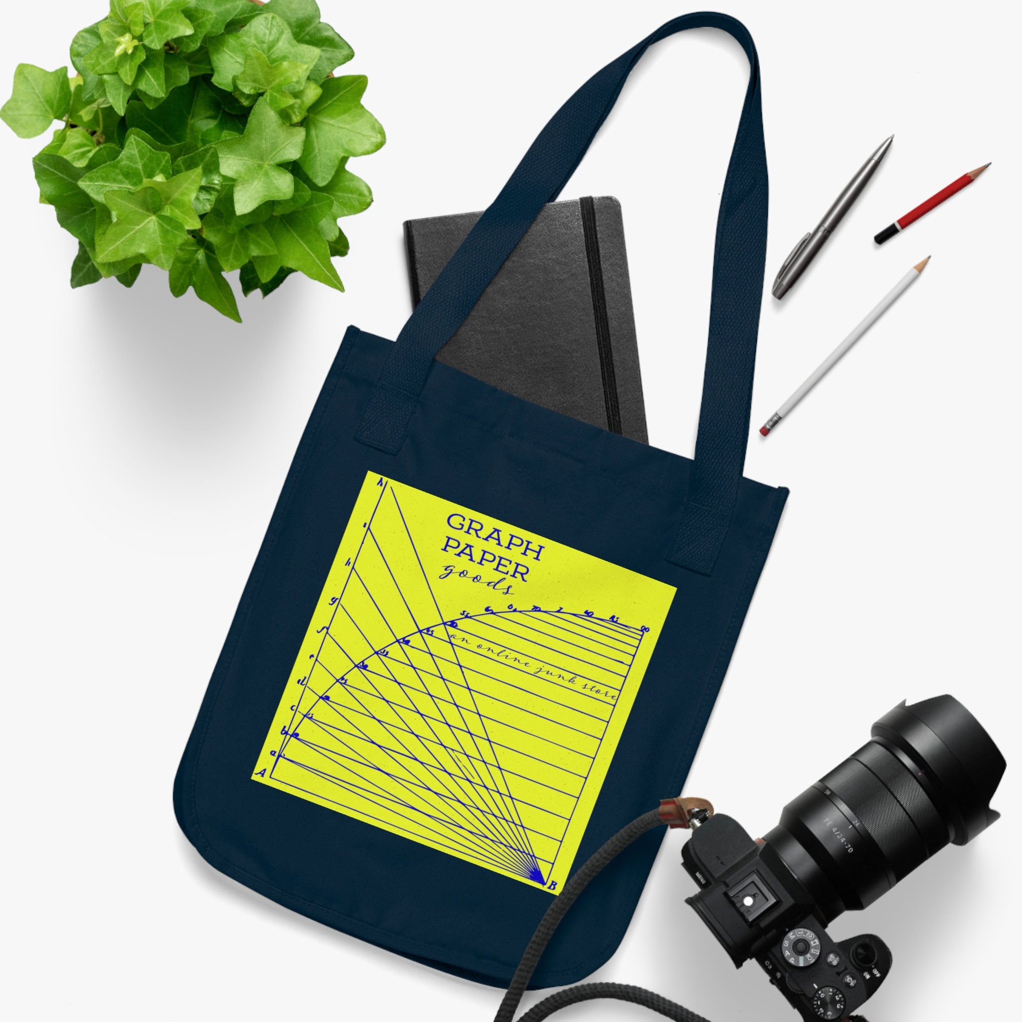 Cool Organic Canvas Tote Bag, Graph Paper Goods, Graph Art, Geometry ...