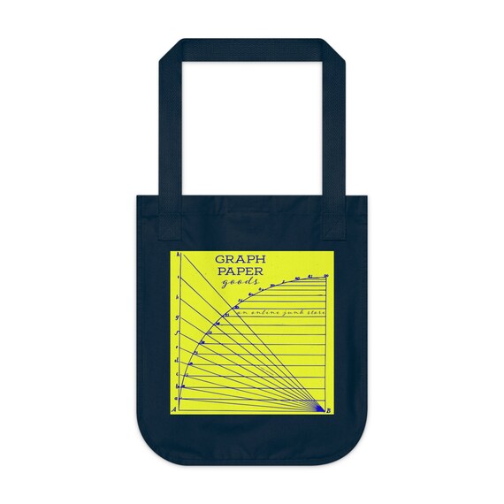 Cool Organic Canvas Tote Bag, Graph Paper Goods, Graph Art 