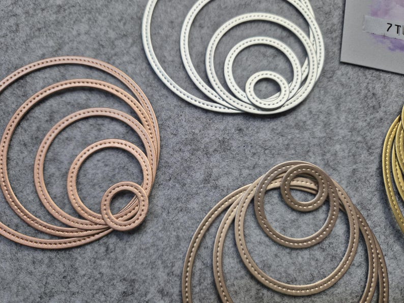 Die-Cuts Set "Elegant Circles" | 20 Stanzteile | 4 Farben | matt-glänzes Papier mit leichter Struktur | DIY crafting, scrapbooking image 2