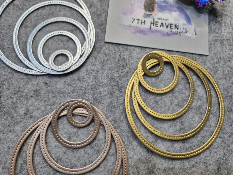 Die-Cuts Set "Elegant Circles" | 20 Stanzteile | 4 Farben | matt-glänzes Papier mit leichter Struktur | DIY crafting, scrapbooking image 3
