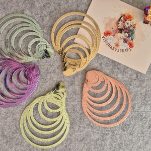 Jeu d'éléments de découpe « Cercles pastel » | 5 Pastellfarben | Kreis-Rahmen | Miroir en carton | Bricolage, scrapbooking, journalisation