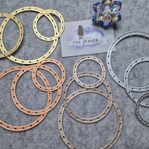 Set de troqueles "Circle Gliss" / 4 colores - 12 piezas / oro, plata, kupfer, rosado / para manualidades, diarios, álbumes de recortes