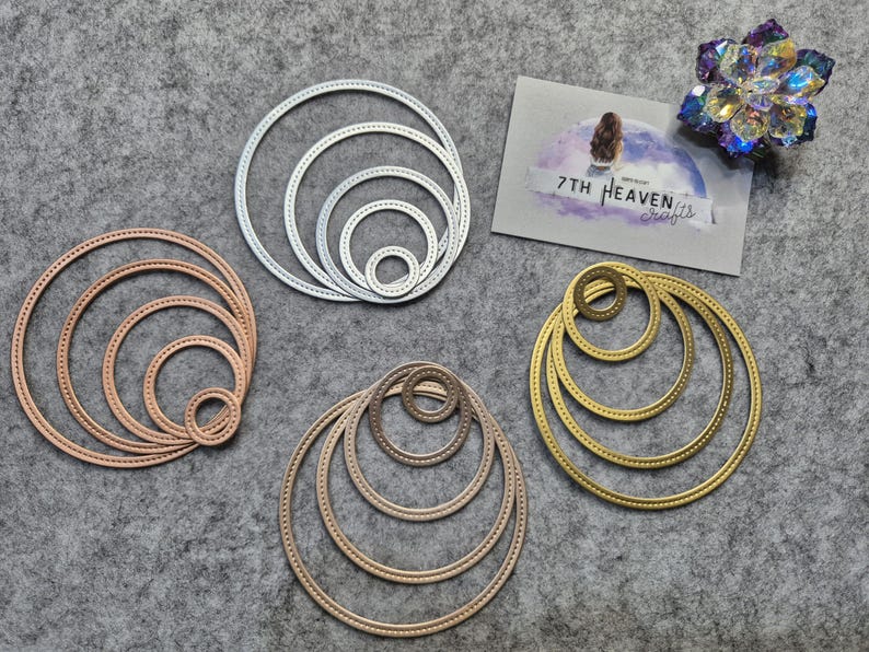 Die-Cuts Set "Elegant Circles" | 20 Stanzteile | 4 Farben | matt-glänzes Papier mit leichter Struktur | DIY crafting, scrapbooking image 1