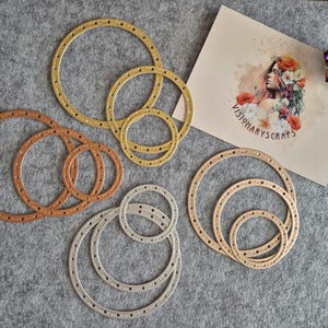 Stansset "Circle Gliss" | 4 stoffen - 12 kleuren | goud, zilver, kupfer, rosé | voor doe-het-zelf knutselen, journaling en scrapbooking