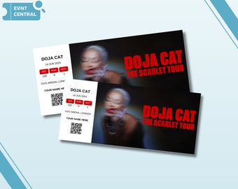 Personalised Souvenir Doja Cat Concert Ticket