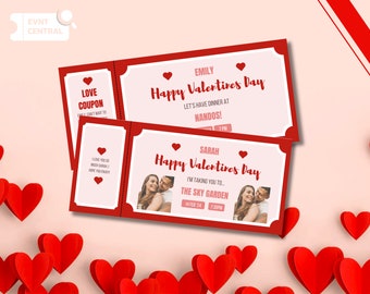 Personalised Valentines Day Gift Ticket