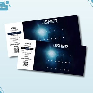 Personalised Souvenir Usher Concert Ticket image 1