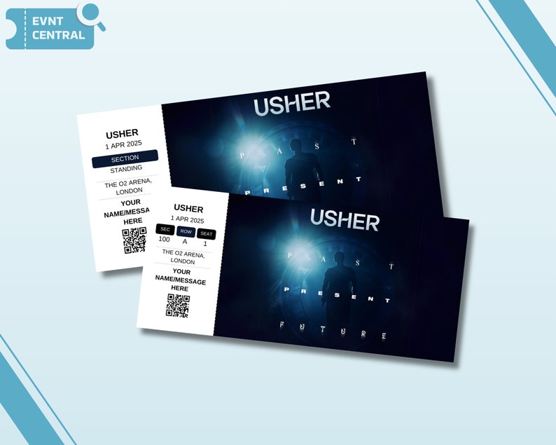 Personalised Souvenir Usher Concert Ticket image 1
