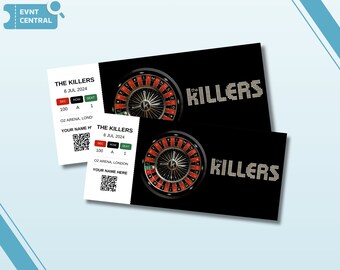 Personalised Souvenir The Killers Concert Ticket