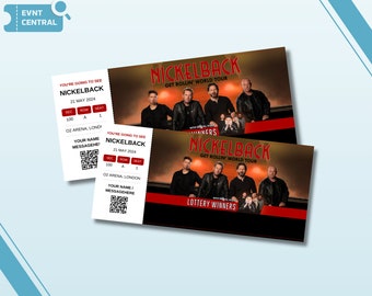 Personalised Souvenir Nickelback Concert Ticket