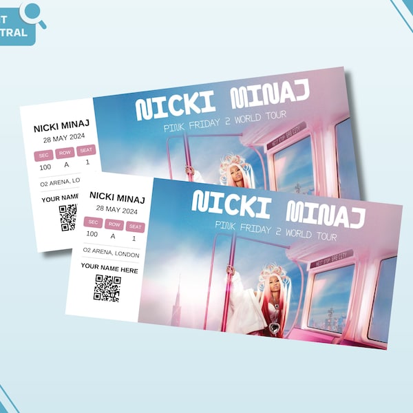 Personalisierte Souvenir Nicki Minaj Konzertkarte