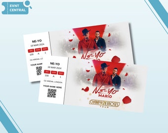 Personalised Souvenir NE-YO Concert Ticket