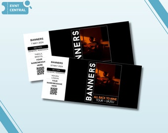 Personalised Souvenir Banners Concert Ticket