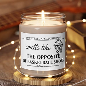 Basketball Gift Basketball Candle Gift for Basketball Player opposite of basketball shoes Women and mens Basketball Team Manager gift C-1043