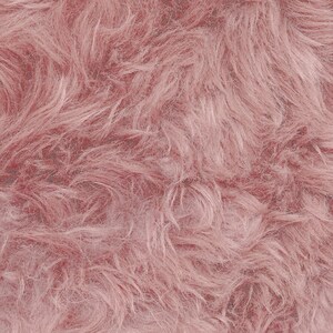 Pink round sheepskin seat cushion Natural fur chair pad 35 cm 13.8 in image 4