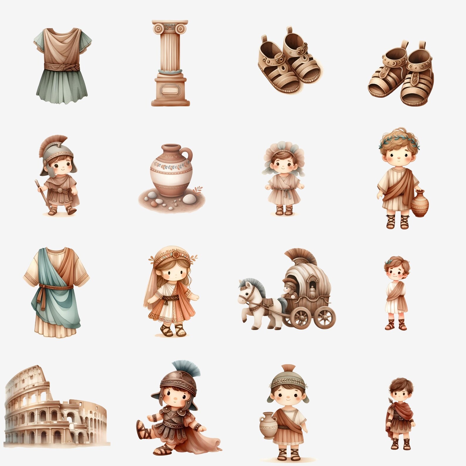 Ancient Rome Clipart – 59 Roman Character Pngs, Gladiators, Centurions ...