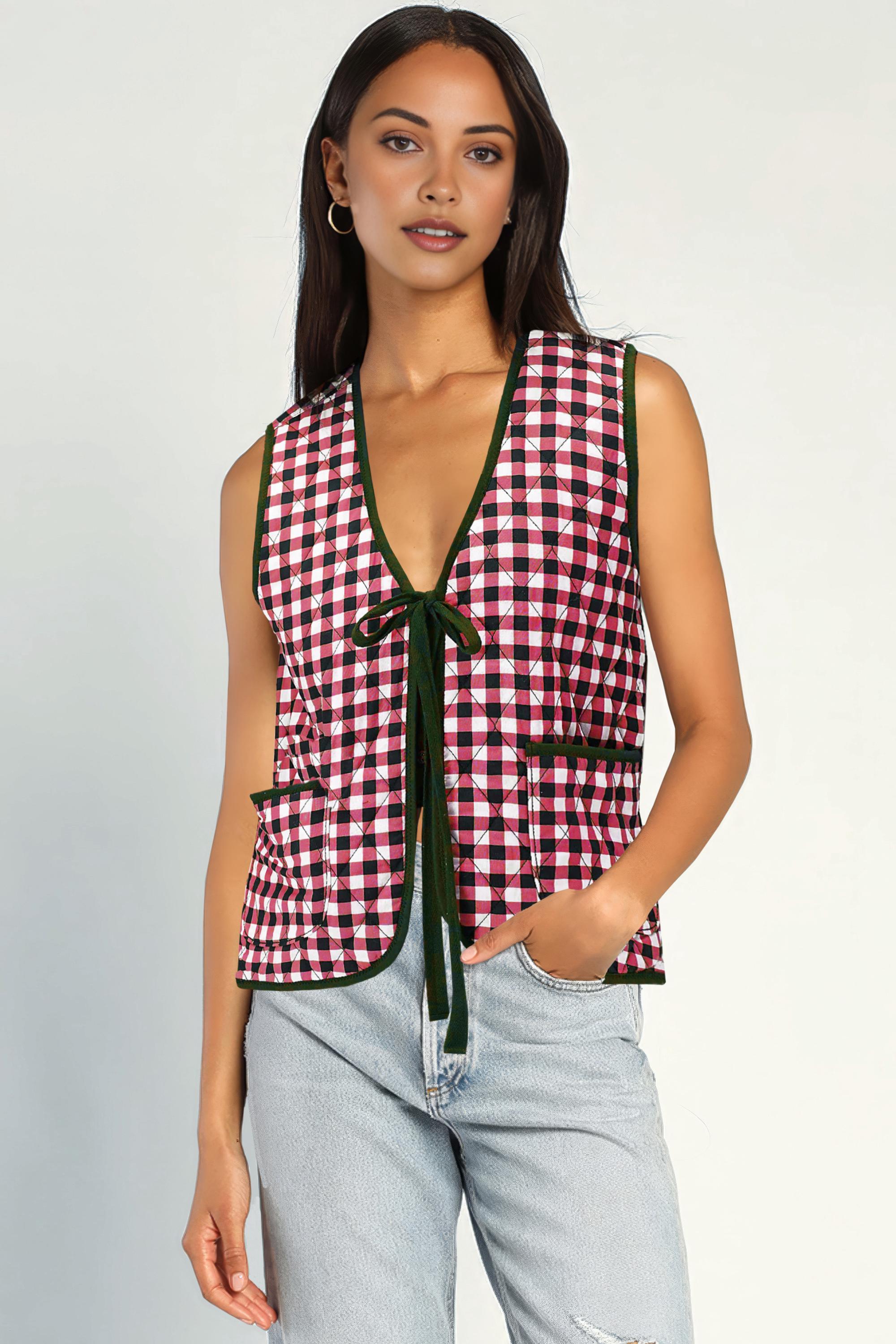 Vest With Patterns Quilted Vest Pattern Vintage Vest Sewing Pattern | Quilted Top Beginner ...