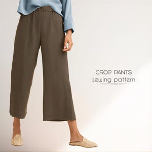 Crop Pants Sewing Pattern, Capri Pants With Pockets Pattern, XS - 4XL, Women Pants Beginner Pattern, Lounge Pants PDF Sewing Patterns