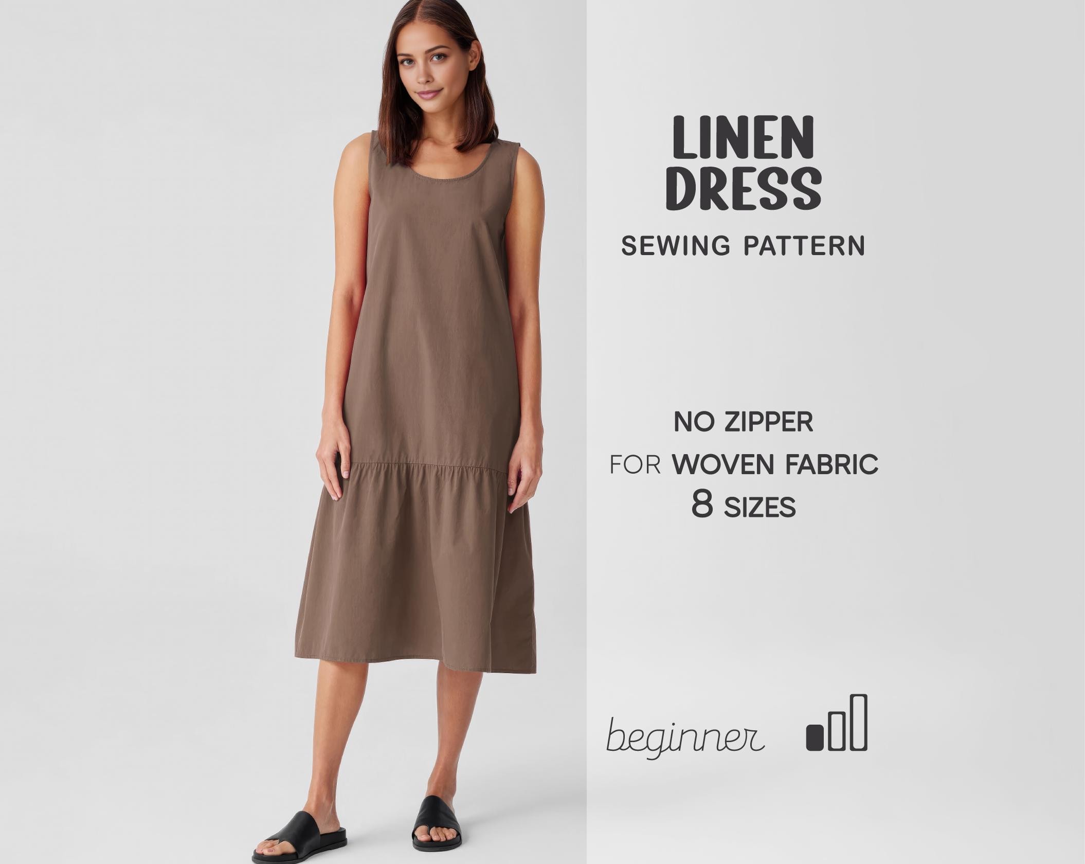 oversize linen dress Natural Linen Summer Dress main image 0
