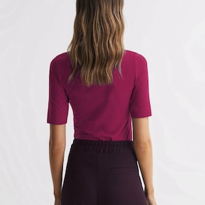 Mock Neck Top Pattern for Women, Turtleneck Top Sewing Pattern, Jersey ...