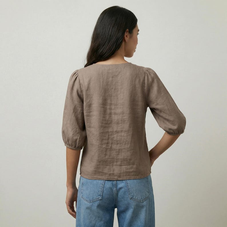 Linen top pattern, Sewing patterns for women, linen shirt sewing pattern for women, linen blouse pattern, summer blouse sewing pattern, cotton top pattern, linen tunic pattern, simple top pattern, tunic sewing pattern, bell sleeve top pattern, women's top sewing pattern, loose fit top pattern for women, casual top pattern, top pattern for woven fabrics, basic top sewing pattern for women, cotton top sewing pattern for women, puff sleeve top pattern, plus size blouse pattern