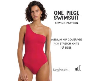 Bodysuit Pattern Swimsuit Women Sewing Patterns, Leotard Pattern, One Shoulder Bikini Pattern, Pdf Patterns With Instant Download