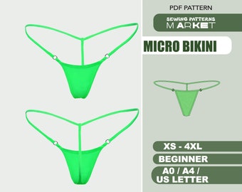 Bikini Sewing Pattern, Extreme Swimsuit Pattern For Women, Plus Size Sewing Patterns XS - 4XL, Digital PDF Patterns, Instant Download