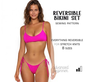 Swimsuit Pattern For Women, Bikini PDF Sewing Pattern, Beginner Friendly Swimsuit Patterns, Easy Patterns With Instant Download