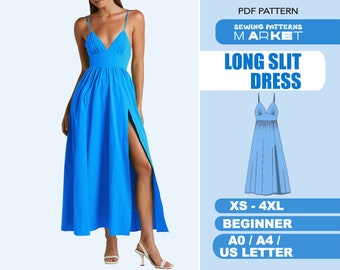 Prom Dress Sewing Pattern, Fit And Flare Dress Pattern, Midi Dress Pattern, Cottagecore Dress Pattern, Digital Sewing Patterns Plus Size