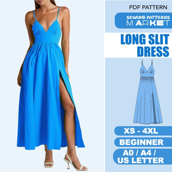 Prom Dress Sewing Pattern, Fit And Flare Dress Pattern, Midi Dress Pattern, Cottagecore Dress Pattern, Digital Sewing Patterns Plus Size