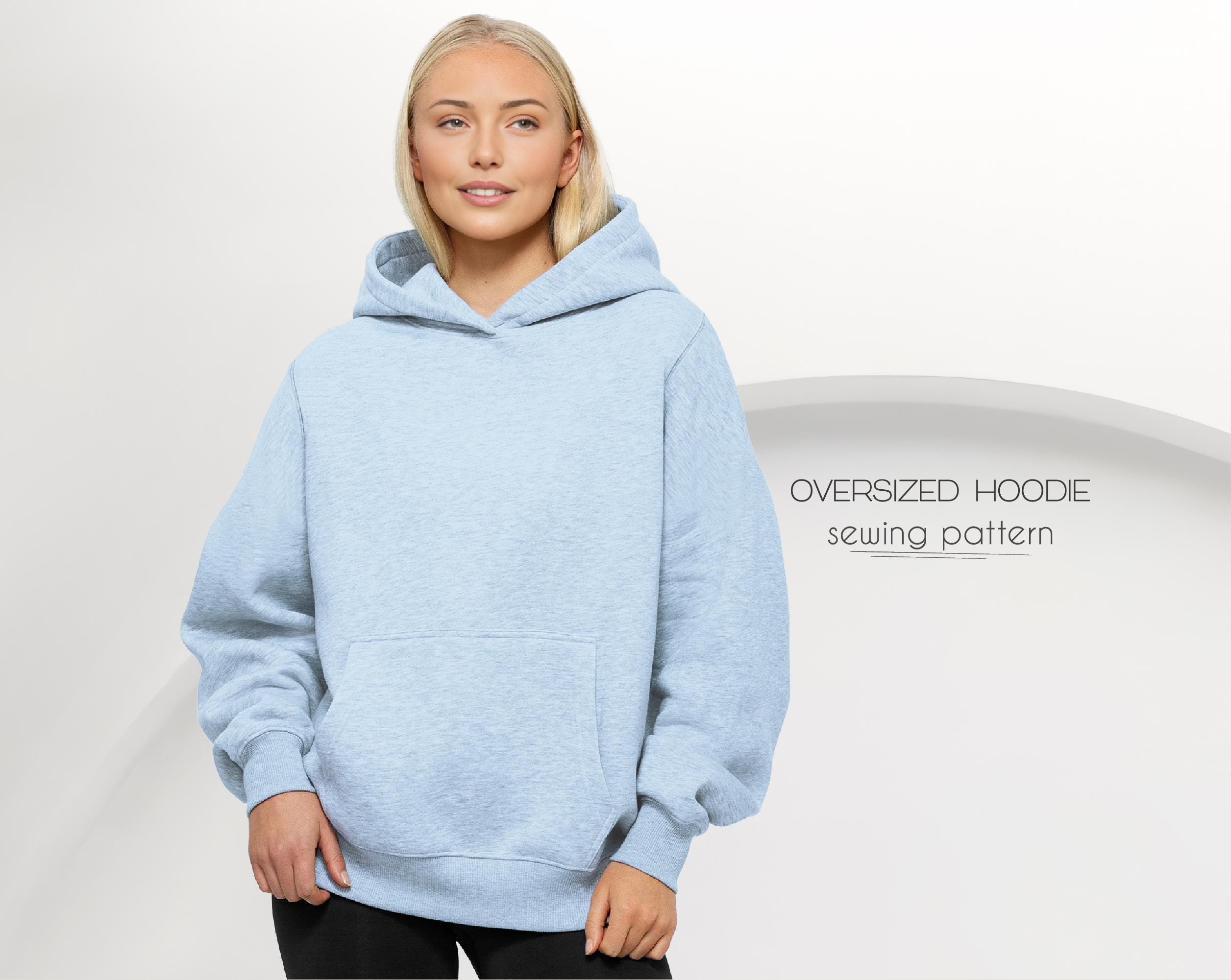 Oversized Hoodie Sweatshirt Pattern Women Sweatshirt Beginner