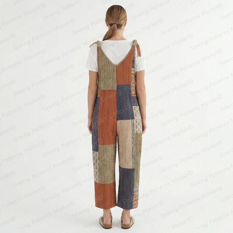 Overalls Sewing Pattern For Women Dungarees Pattern, Jumpsuit Pattern, Cotton Romper Pattern, patchwork jumpsuit pattern, quilted overalls pattern, PDF Sewing patterns for women, plus size sewing patterns, beginner friendly patterns, womens dungaree pattern, Jumpsuit Pattern For Women, Onesie Pattern,  Dungarees Pattern,  linen jumpsuit pattern, cotton jumpsuit pattern, cotton romper pattern, pdf sewing patterns for woven fabrics, clothes sewing patterns, patchwork overall pattern