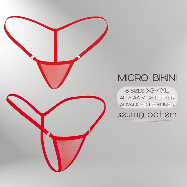 Micro Bikini String Tanga Metallic - Handmade in Germany - Bikinis Micro Bikini String Tanga Metallic - Handmade in Germany - Bikinis