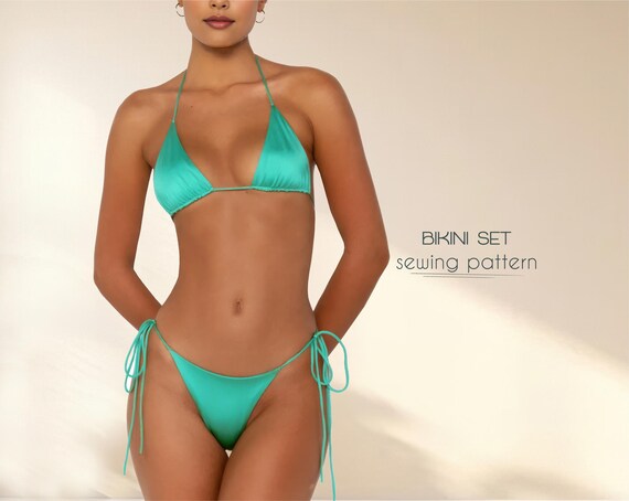 Swimsuit Sewing Pattern Plus Size Digital Womens Patterns, Bikini XS - 4XL, PDF Pattern With Instant Download