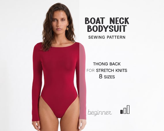 Bodysuit Sewing Pattern Beginner, Long Sleeve Swimsuit Leotard Pattern, XS - 4XL, Bikini Sewing Pattern, Digital Patterns Instant Download
