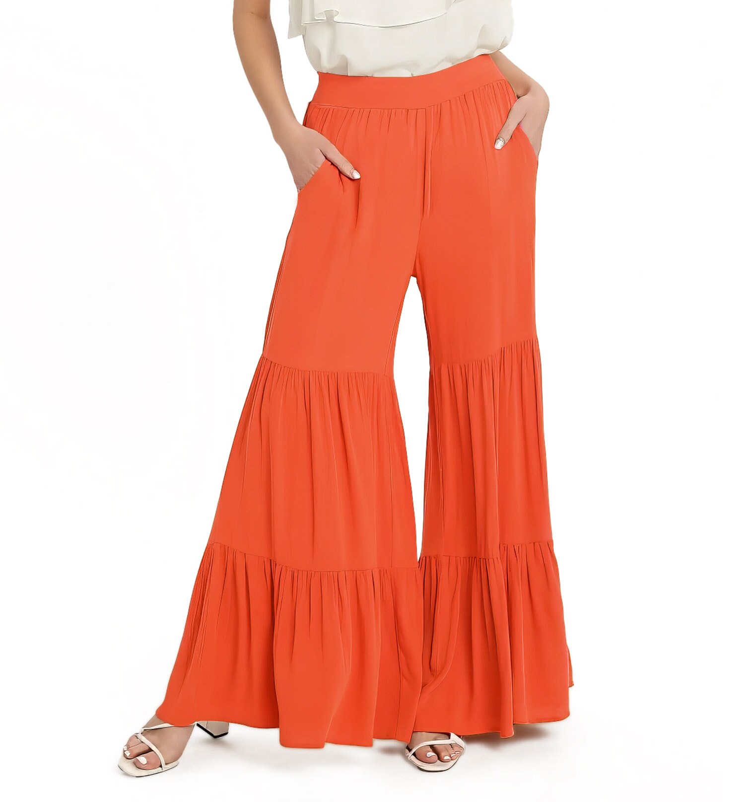 Wide Leg Pants Sewing Pattern Beginner Level, Size XS - 4XL, Wide Leg ...