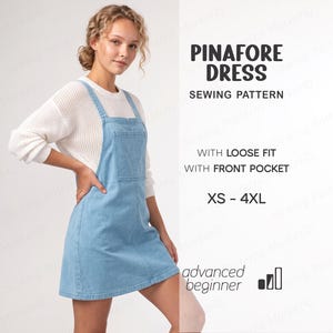 Patrón de costura para vestido tipo jersey para mujer. Patrones para vestidos tipo peto.