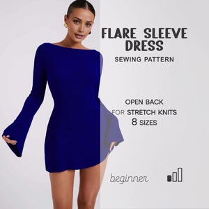 Long Sleeve Backless Dress